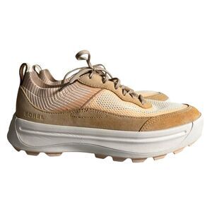 Sorel ONA 503 Low Knit White‎ Peach Nova Sand Shoes Sneakers Size 9 Women's